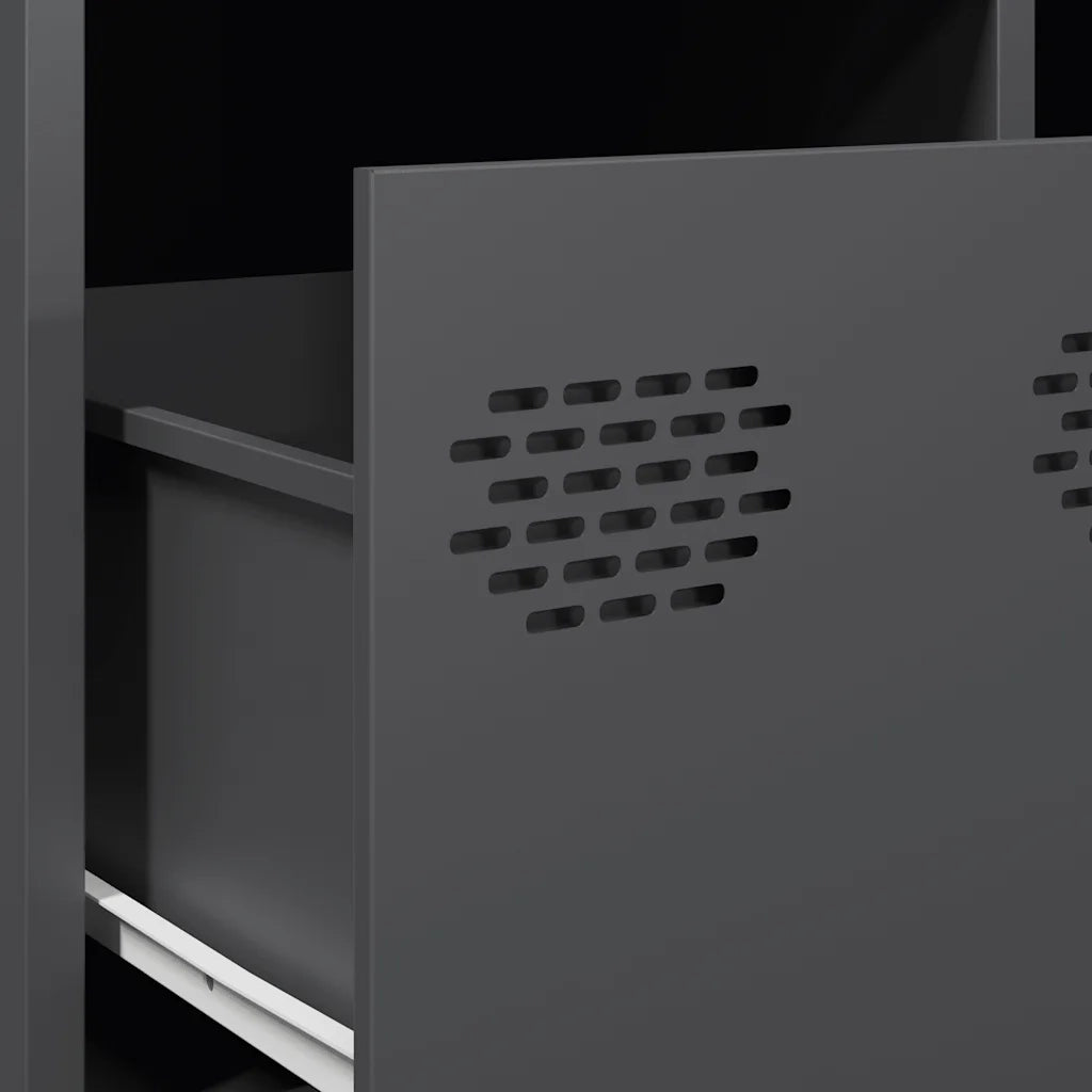 vidaXL Tavolino Antracite 101,5x50x43,5cm in Acciaio Laminato a Freddo