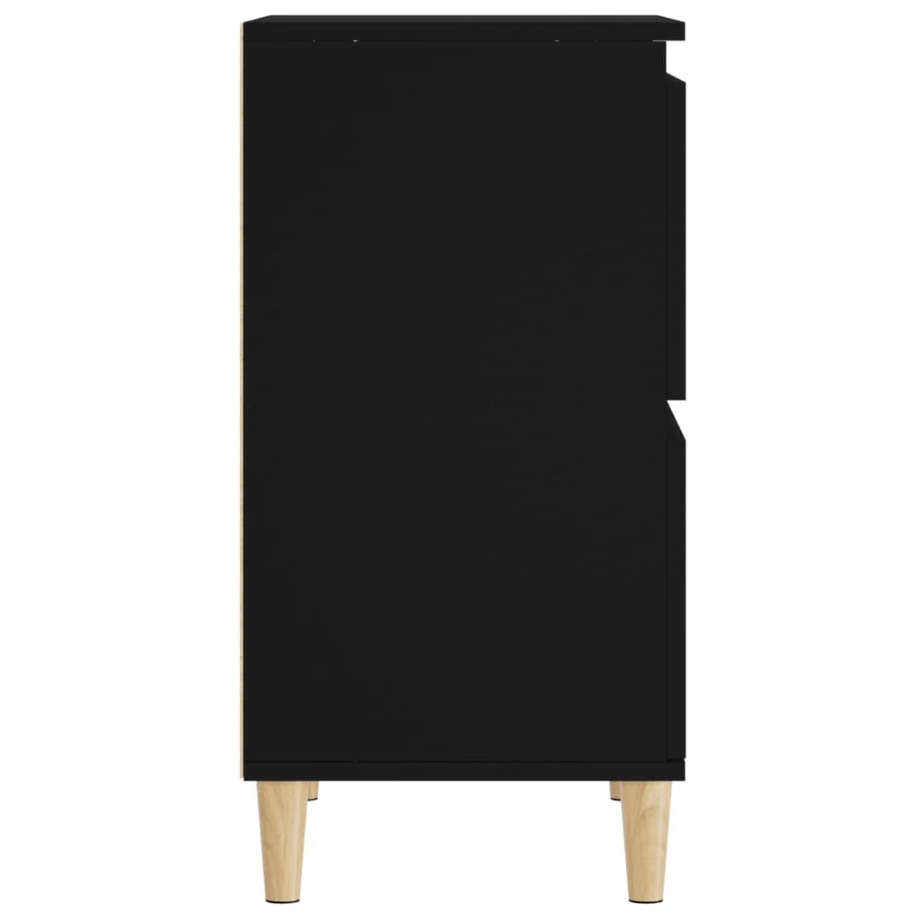 Buffet credenza cassettiera armadio mobile contenitore organizer per cucina soggiorno salotti set da 2 60 x 35 x 70 cm legno ingegnerizzato nero 02_0036922
