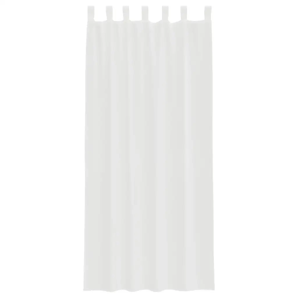 Tende in Voile con Passanti 2 pz Bianco 140x245 cm 4102334