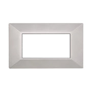 Placca Piramide Serie Moon 4P Colore Silver Compatibile Con Bticino Axolute