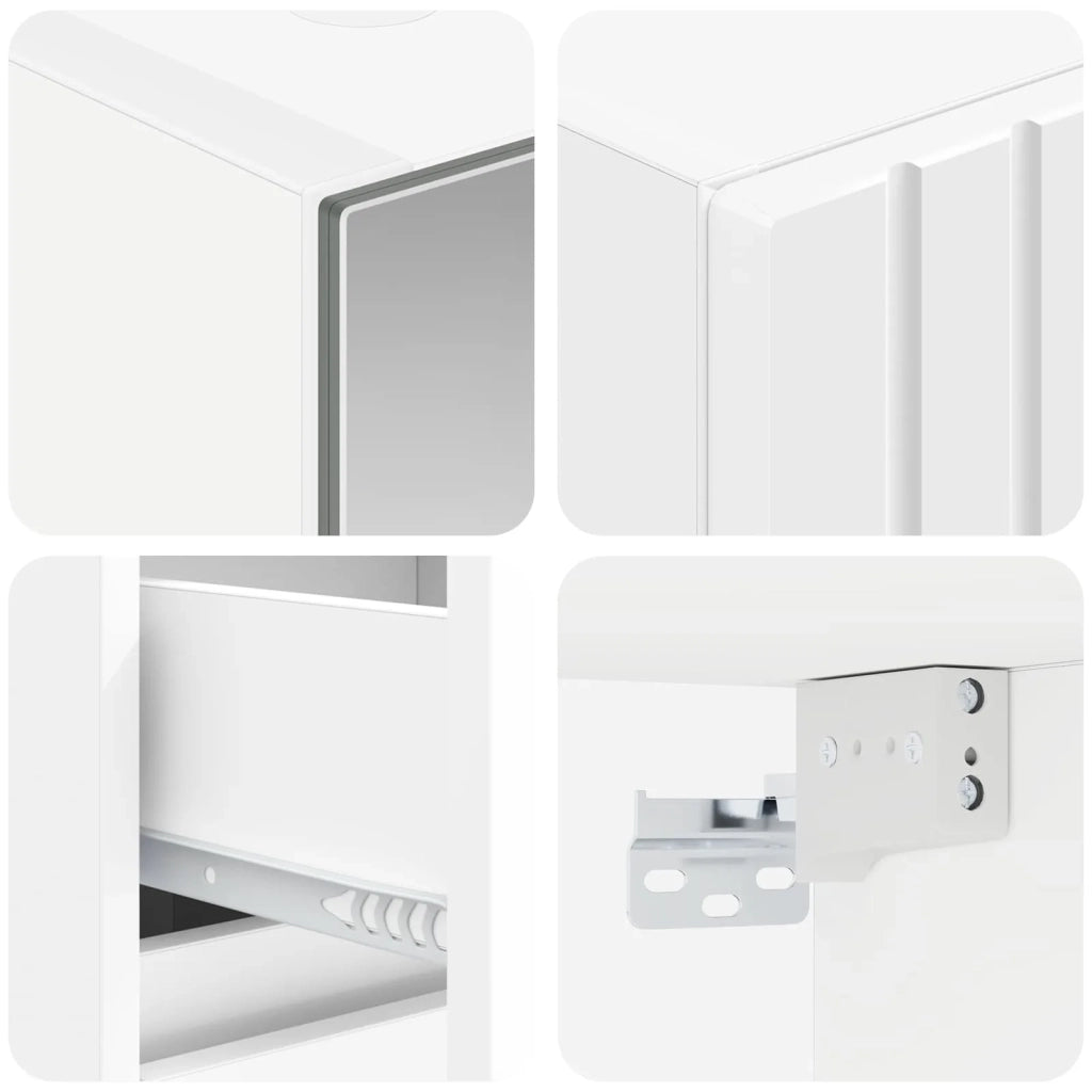 Set di mobili per il bagno 4 pcs Bianco 3407455