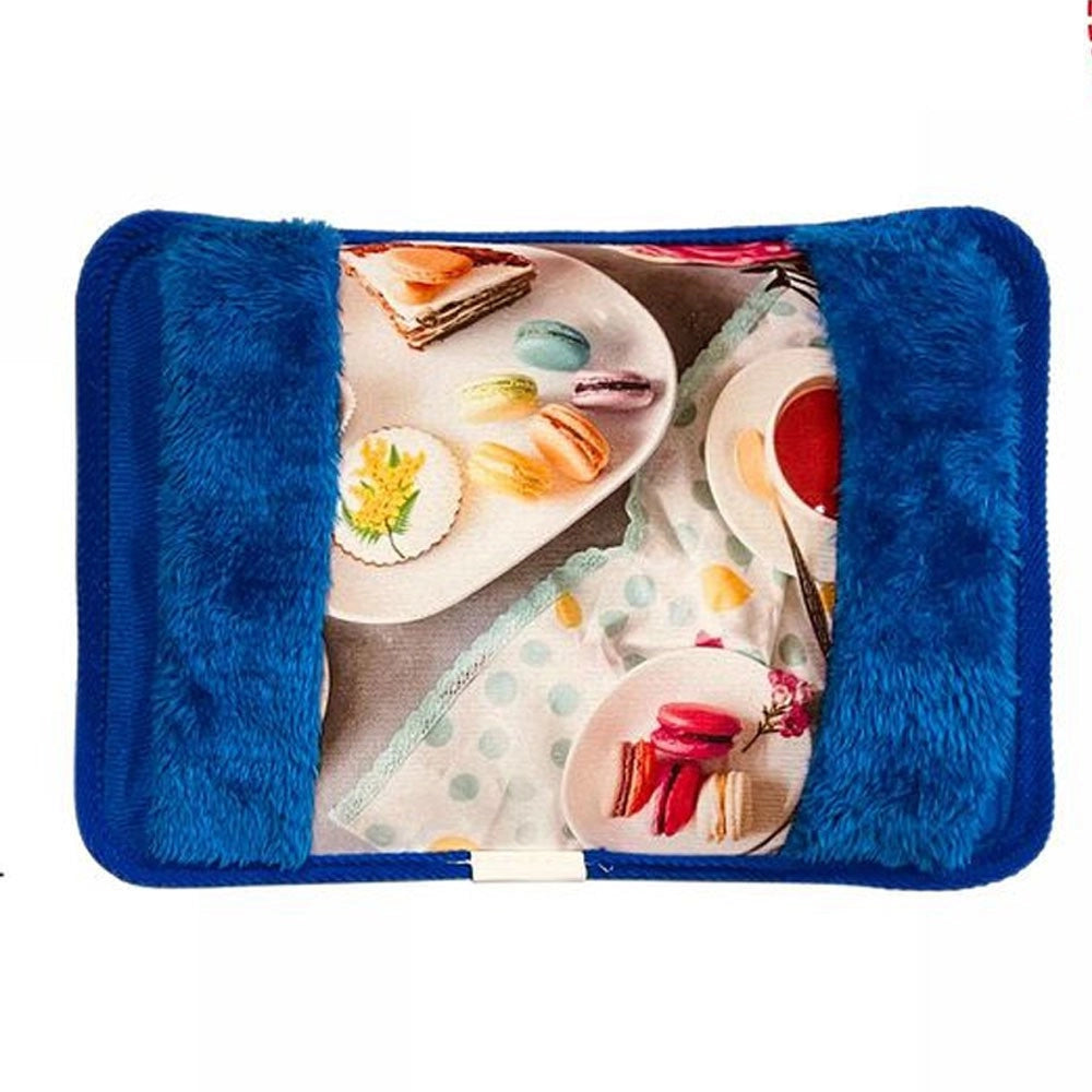 Trade Shop - Borsa Acqua Calda Elettrica Macaron Con Tasca Scalda Mani Vari Colori Fantasie -