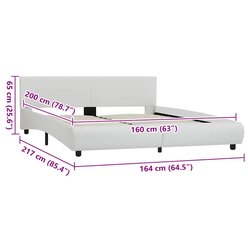 Giroletto con LED Bianco in Similpelle 160x200 cm