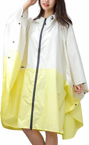 Poncho impermeabile con cerniera - Impermeabile unisex per donne e uomini - Leggero e ripiegabile - Inclusa borsa di stoccaggio - Adatto per bicicletta, escursioni a piedi e attività all'aperto - Dimensione unica