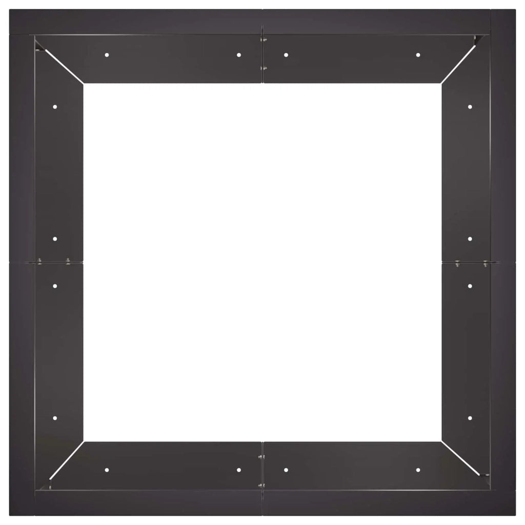 Muro di contenimento 4 pz 100 x 100 x 50 cm Acciaio Nero 3449212