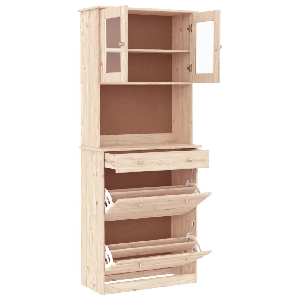 Credenza ALTA 77x35x188 cm in Legno Massello di Pino 3187777