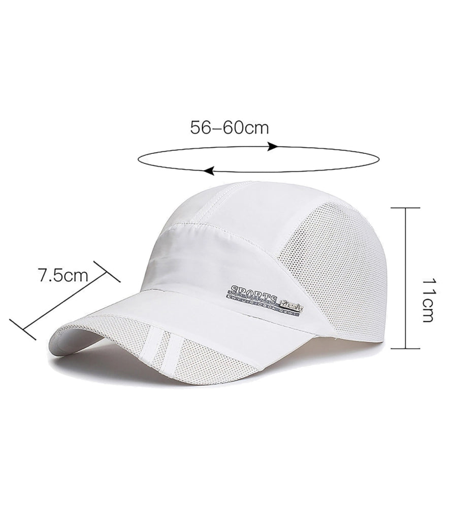 CAPPELLINO - VISIERA LUNGA MODERNA | Asciugatura Rapida Unisex | Visiera 3D con Rete | Ventilato, Ultra Leggero, Regolabile