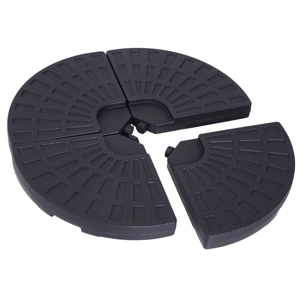 Piedi di zavorra per parasole ¨C zephmum ¨C 4 pezzi, nero, 48x48x8 cm
