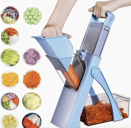 Snidere per Verdure Manuale con Regolazione Diametro - Taglia Cibo Pieghevole per Cucina - Conservazione Compatta e Spaziosa