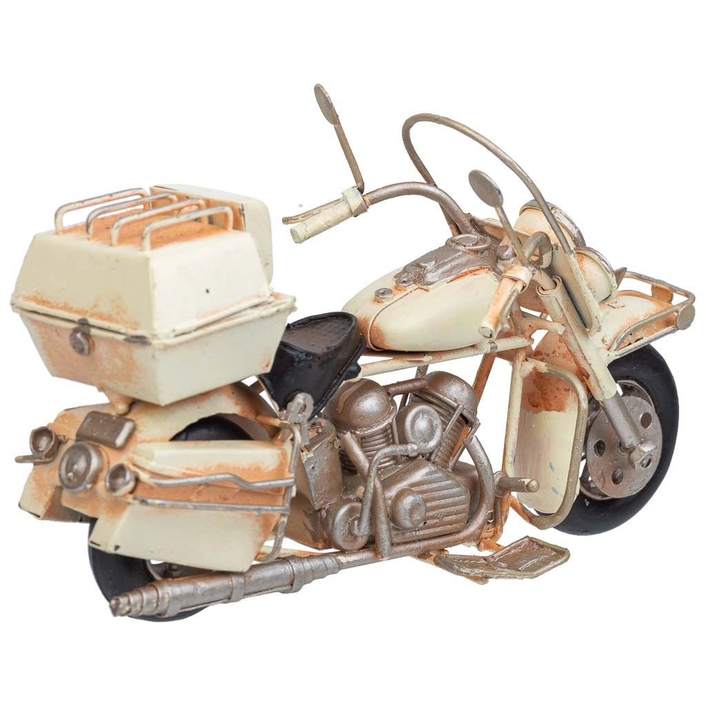 Moto in metallo marrone 19x8,5x11,5h