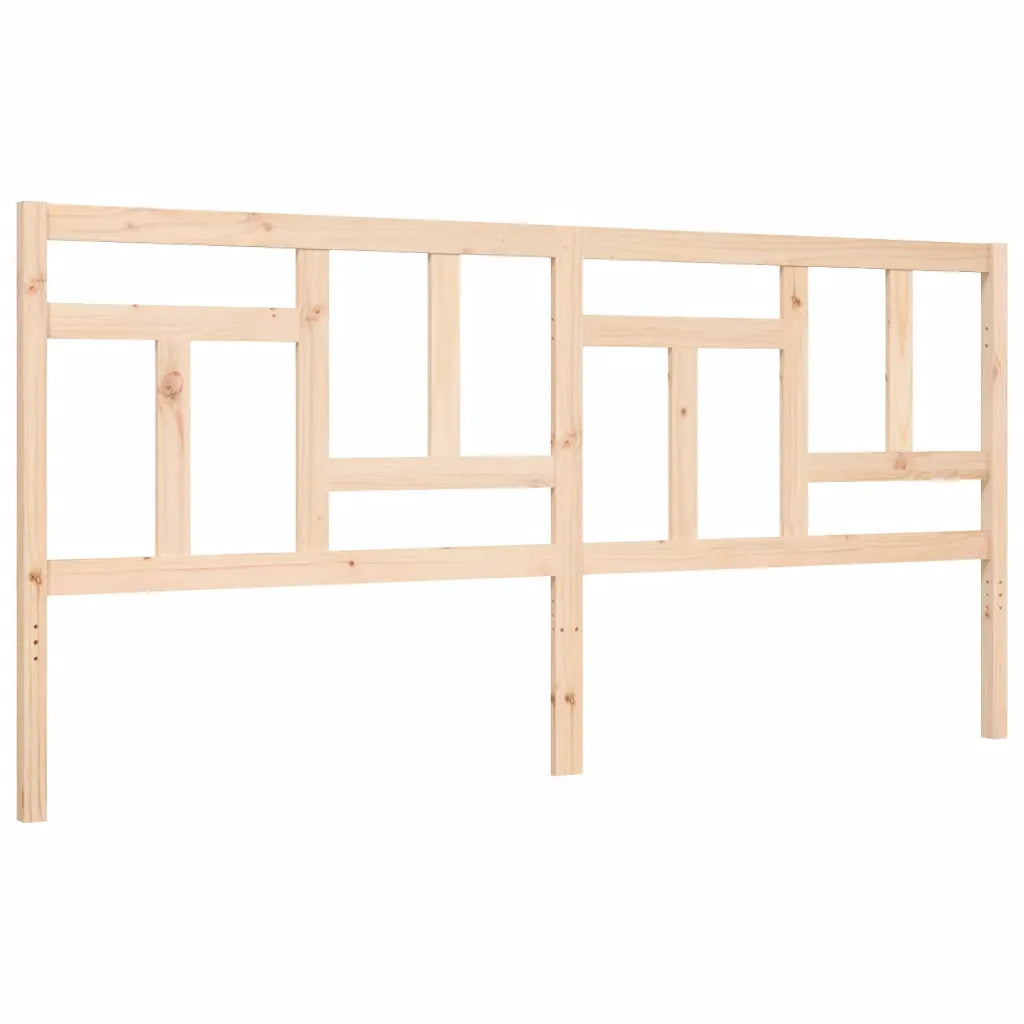 Giroletto con Testiera-Struttura Letto con testiera 200x200 cm in Legno Massello 541987