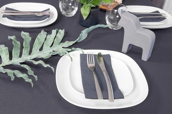 Tappeto da tavola - impermeabile - lusso - tovaglia da tavola decorativa - festiva - qualità premium di decorazione da tavola Tappeto da tavola - impermeabile - lusso (tappeto da tavola grafite - impermeabile - lusso - 140 x 200 cm)