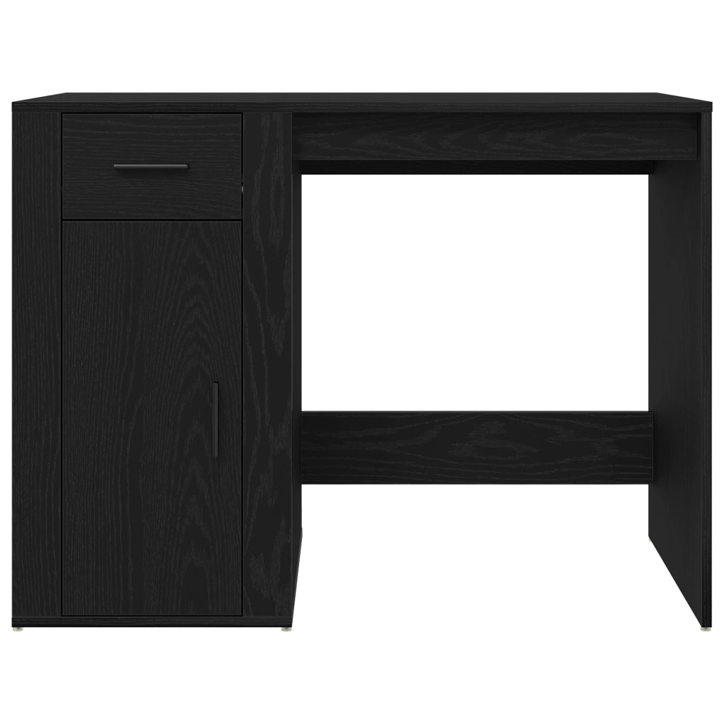 Scrivania  Nero Rovere 100x49x75 cm Legno ingegnerizzato