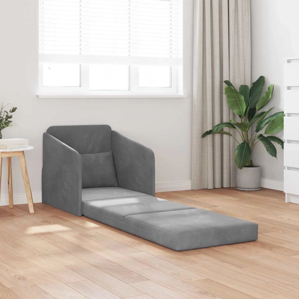 Divano letto | Sof¨¤ letto | Letto singolo Grigio scuro 65 x 80 x 83 cm Velluto