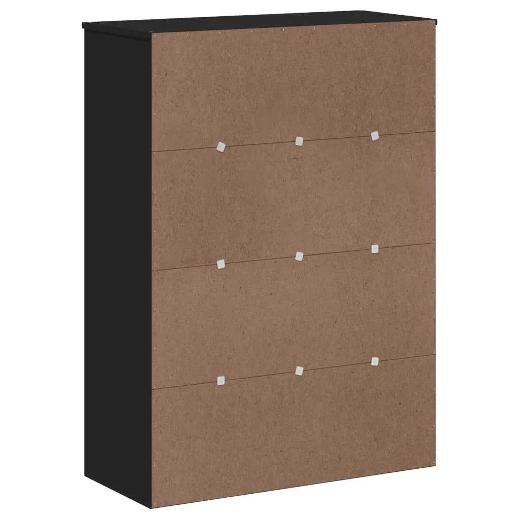 Piano per Credenza | Madia | Buffet da pranzo | Armadio da pranzo VIKEN Nero in Legno Multistrato