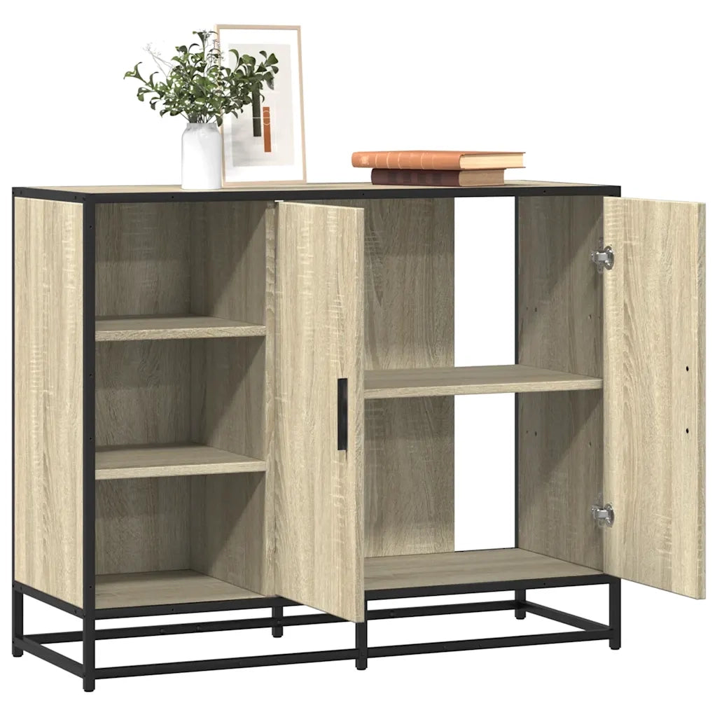 Credenza Rovere Sonoma 92x35x76 cm in Legno Multistrato 849020