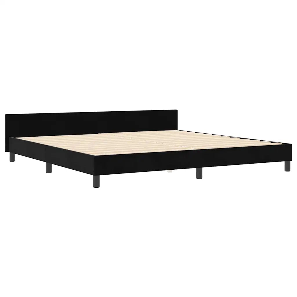 Letto a molle con testiera Nero 200 x 200 cm Velluto 3345031