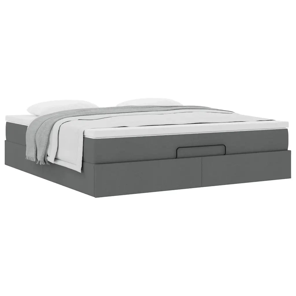 Struttura Letto Pouf con Materasso 180x200 cm in Tessuto 3311128