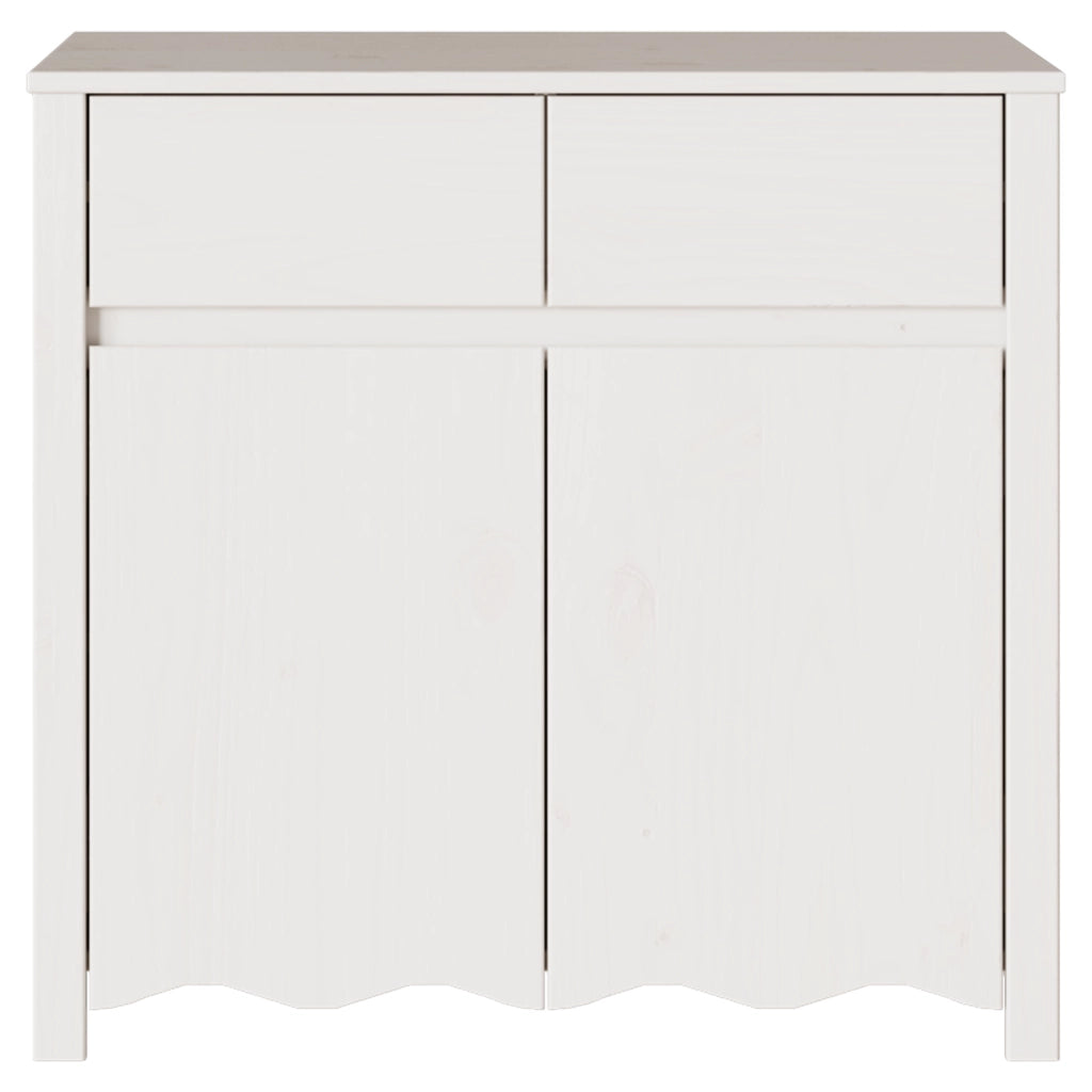 Mobile da soggiorno "DRAMMEN" Bianco 79x43x75,5 cm Legno massello Pino