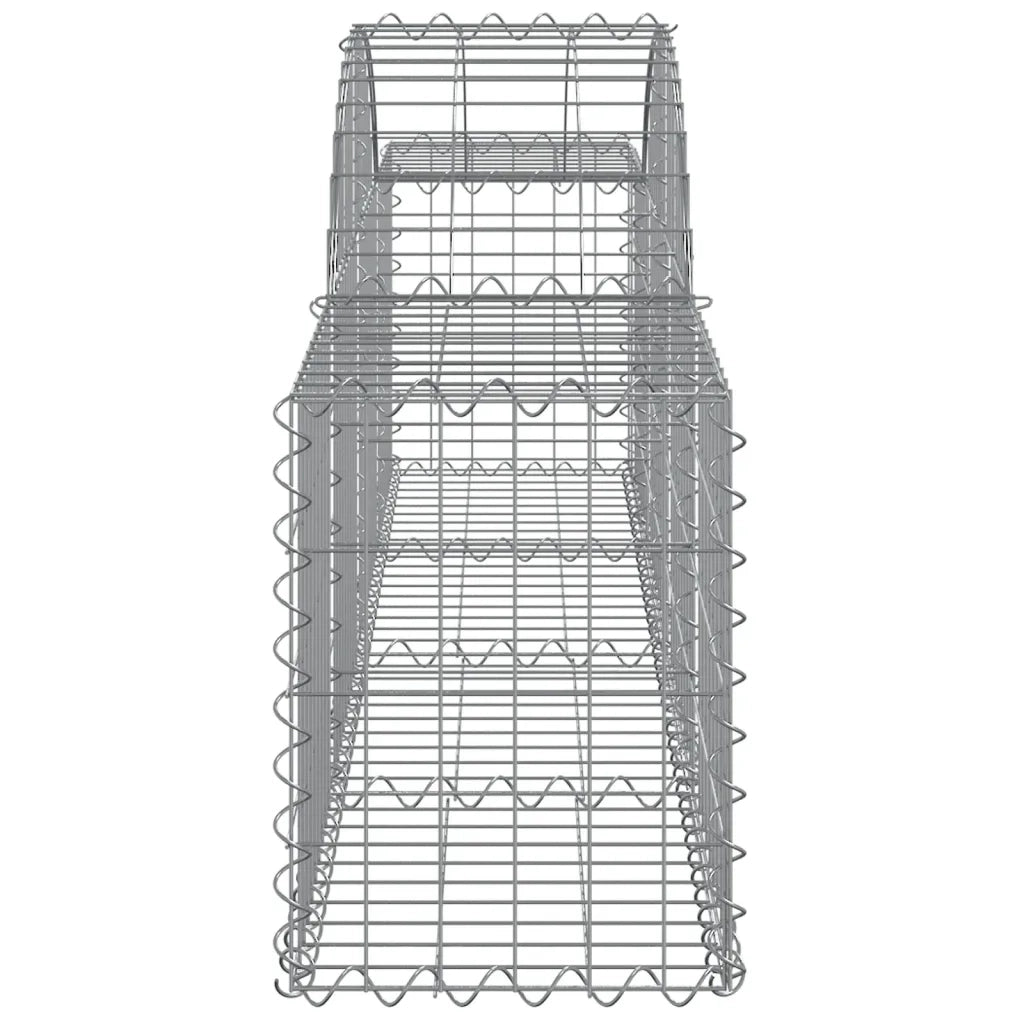 Cesti Gabbioni ad Arco 18 pz 200x30x40/60 cm Ferro Zincato