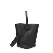 Borsa a tracolla da donna in vera pelle, colore nero.