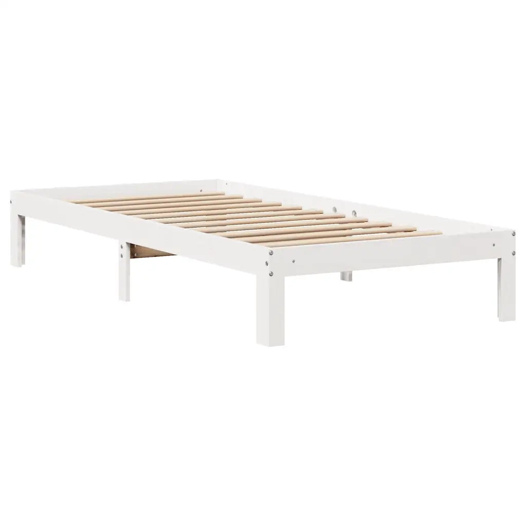 Giroletto con Testiera senza Materasso Bianco 90x200 cm