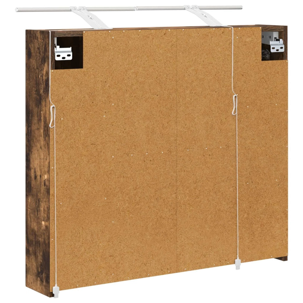 Mobiletto per specchio da bagno Rovere fumé 80 x 14.5 x 70 cm 889115