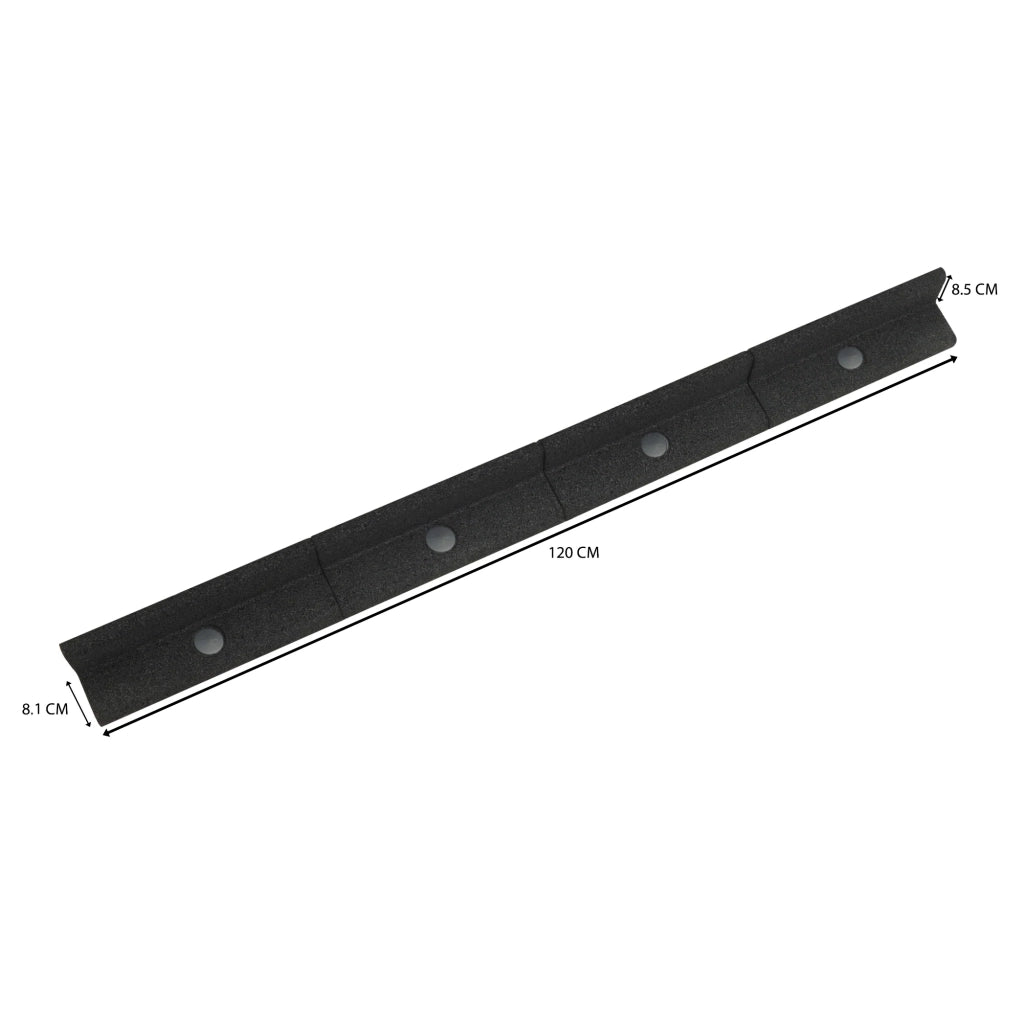 Bordura Flessibile da Giardino 28 x 1,2 m Nero con Martello in Gomma