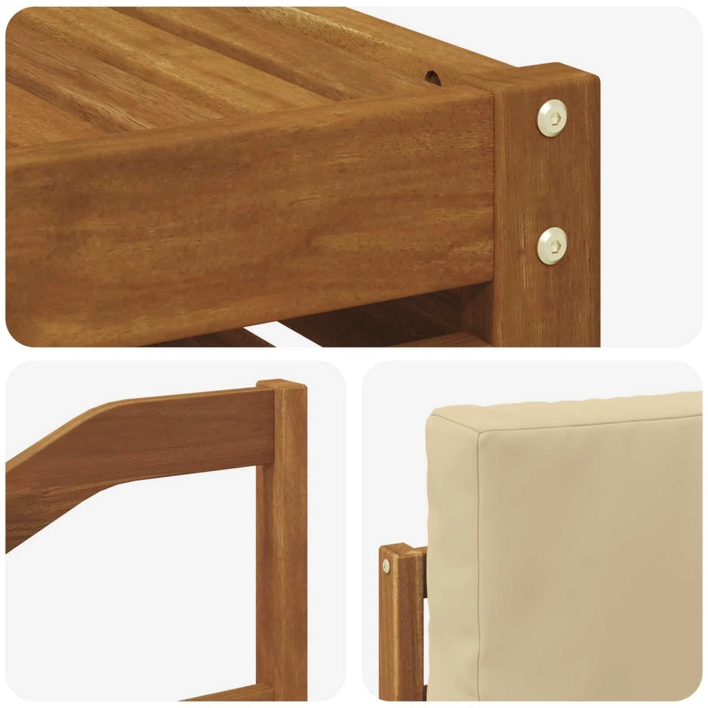Set di divani da esterno 7 pz Naturale e Beige 3374428
