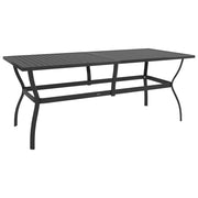 Tavolo da Giardino Antracite 190x80x72 cm in Acciaio cod mxl 34088