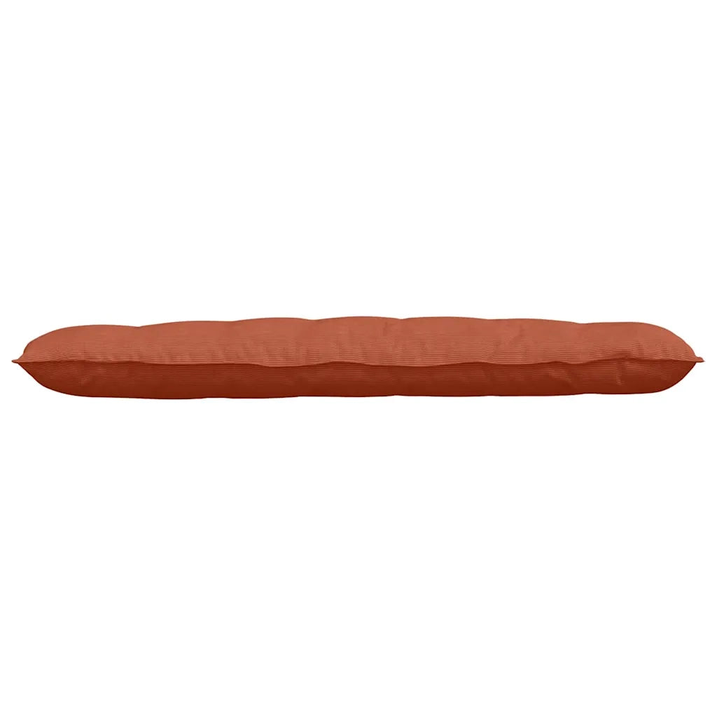 Cuscino per Schiena Rosso Arancio 160 x 50 cm Tessuto in Cords