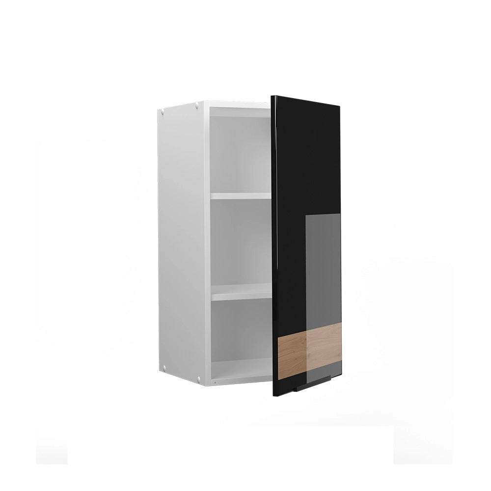 Vicco Mobile bagno Rovere nero lucido/bianco 40 x 72 cm