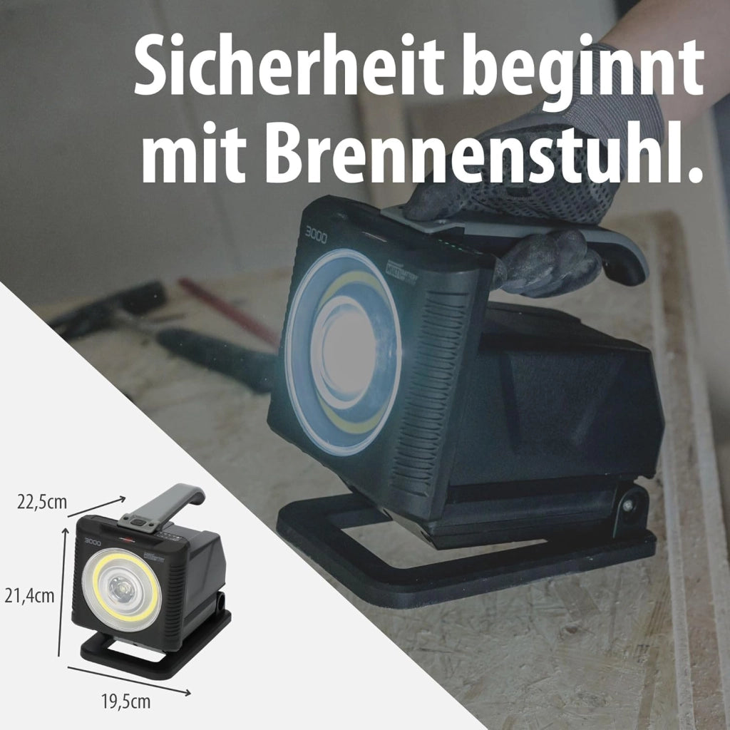 Brennenstuhl NUEVO 2024 - Foco de trabajo LED a batería Multi Battery System HL 3000 IP54
