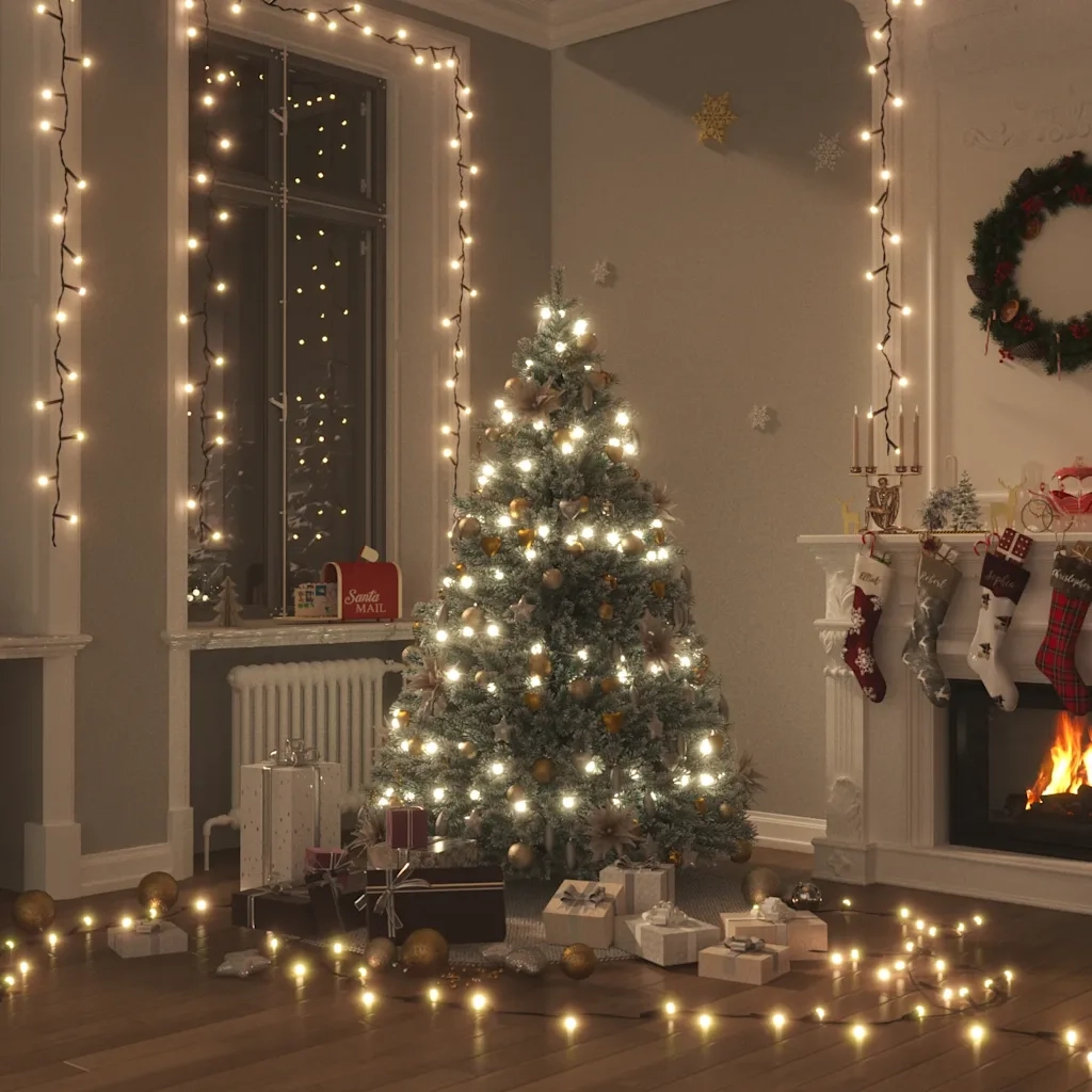 Stringa di Luci con 300 LED Bianco Caldo 30 m in PVC 330047