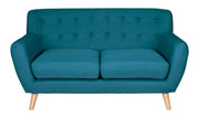 Divano 2 posti in tessuto blu petrolio dallo stile scandinavo - Emily - DI-EM272P