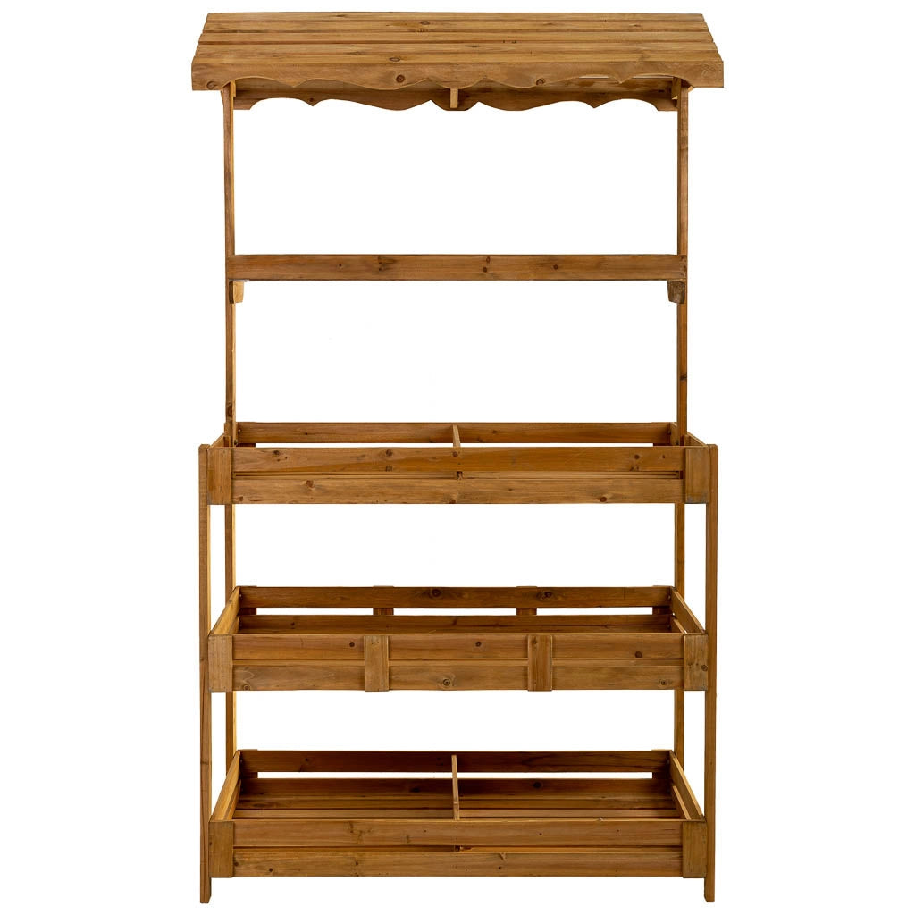 Mensola espositiva in legno marrone 95x51x165h cm