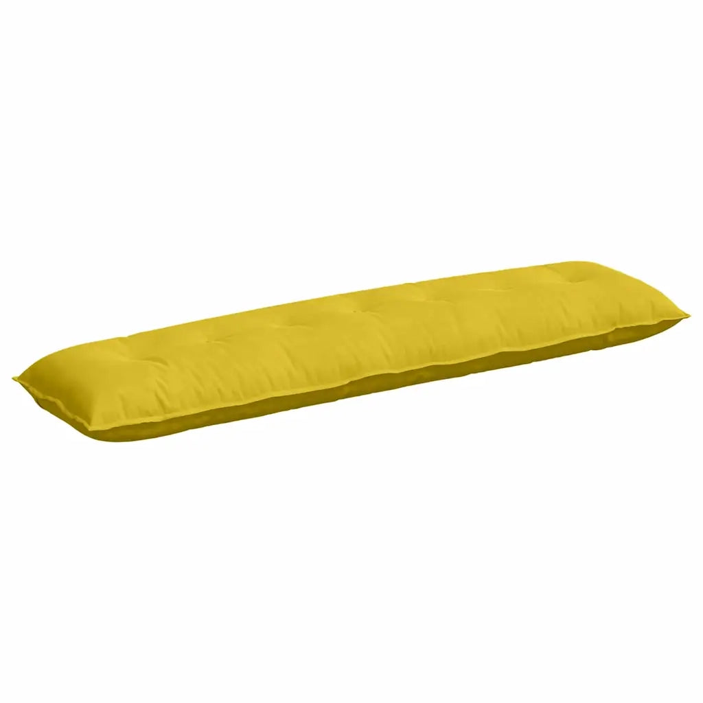 Cuscino per Schiena Giallo 200 x 50 cm Tessuto in Cords
