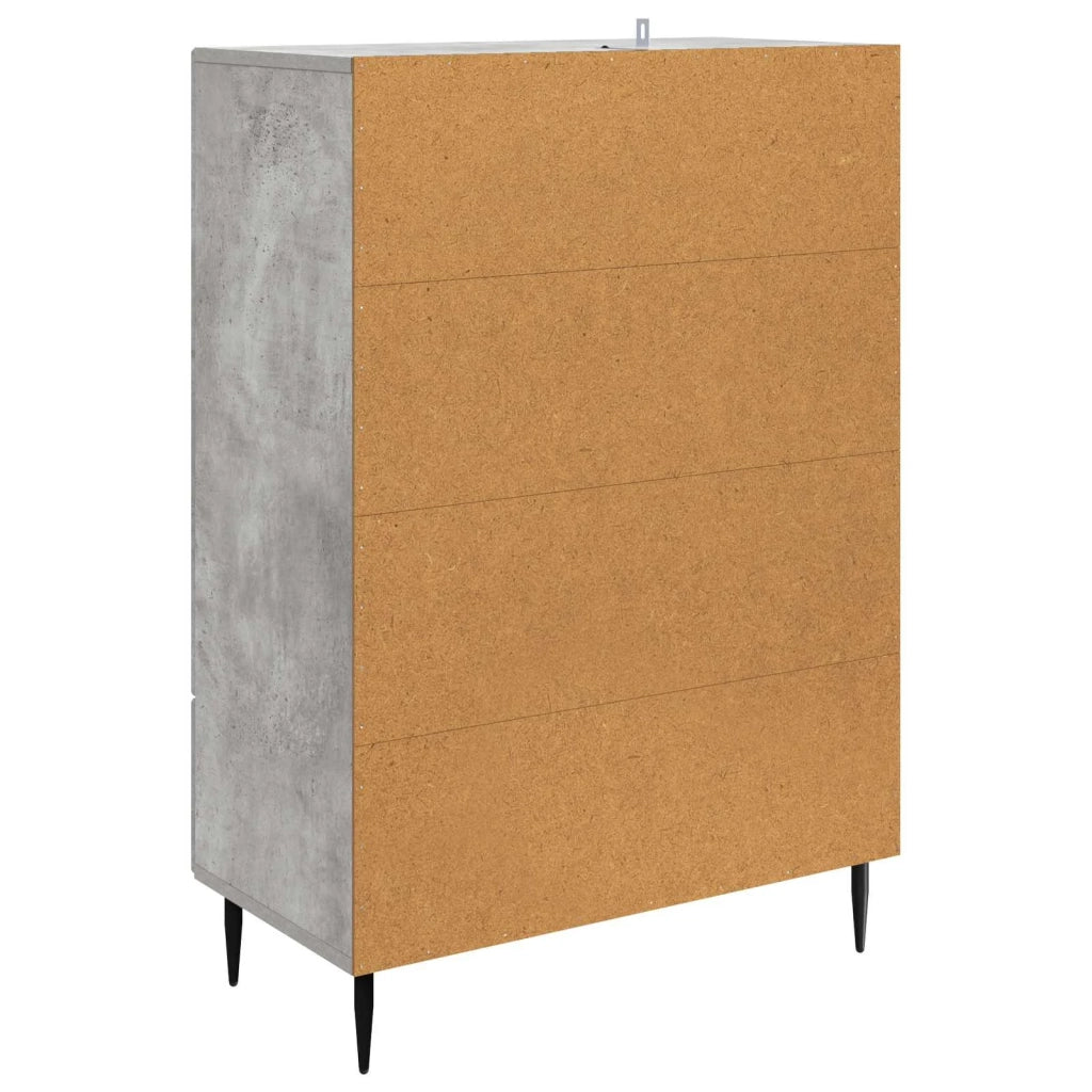 Credenza | Madia | Buffet da pranzo | Armadio da pranzo Grigio Cemento 66 x 34,5 x 95 cm Legno ingegnerizzato