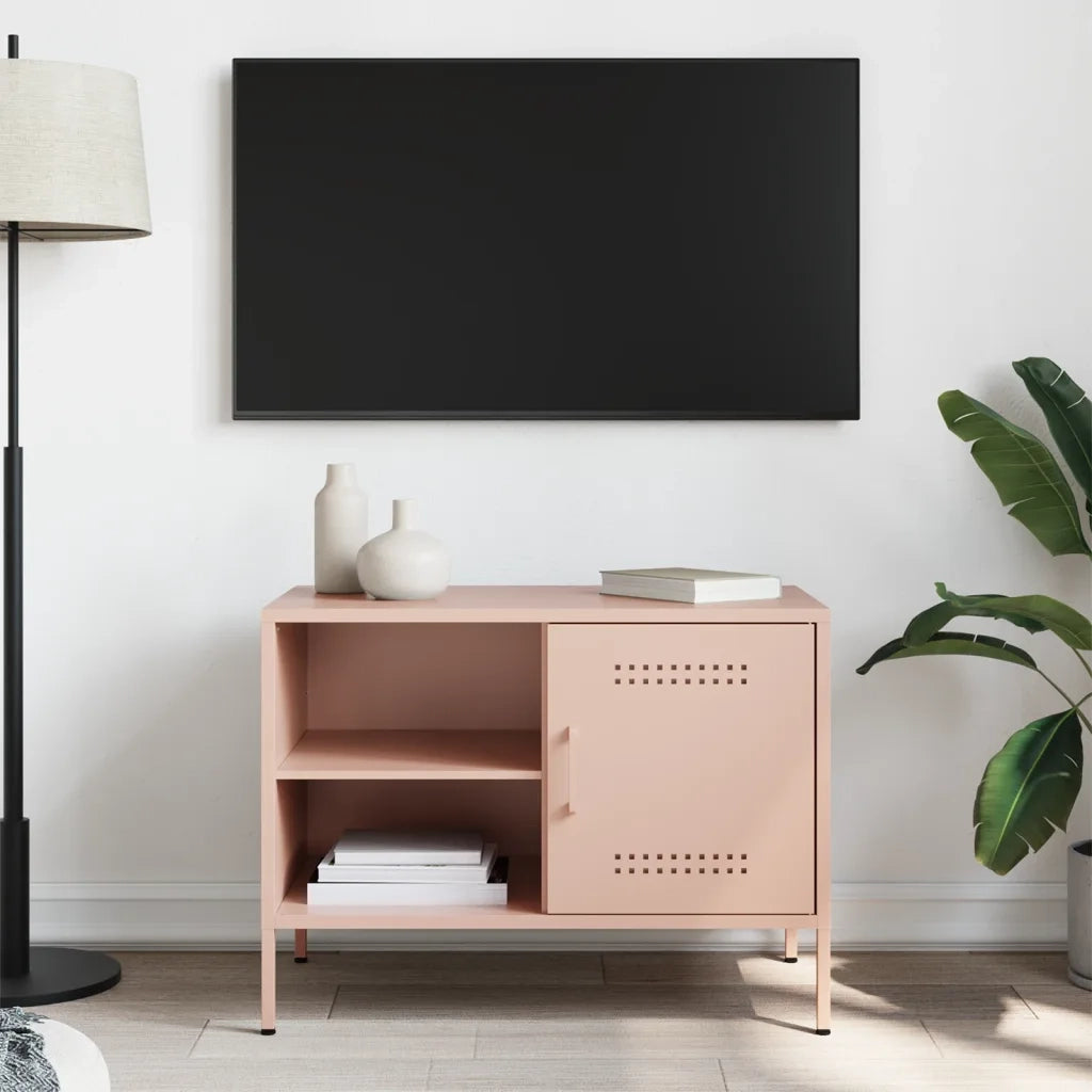 Mobile TV | Armadietto TV | Mobile Porta TV Rosa 68x39x50,5 cm in Acciaio