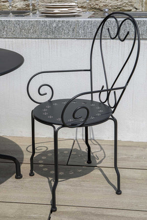 Sedia da Giardino 49x48xh90 cm in Metallo New Old Antracite