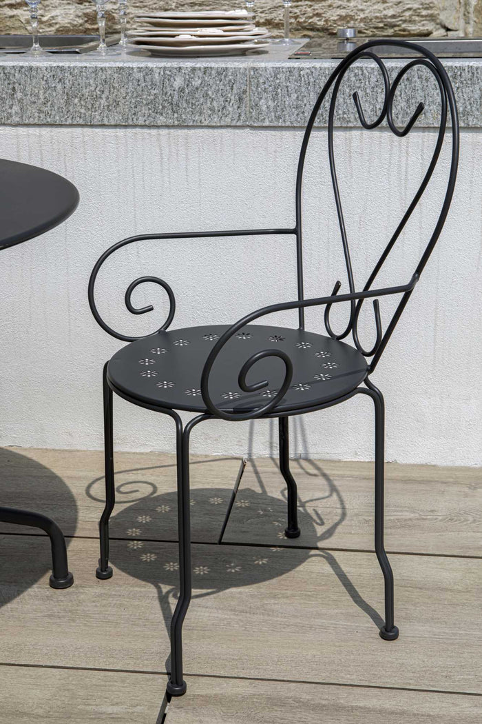 Sedia da Giardino 49x48xh90 cm in Metallo New Old Antracite