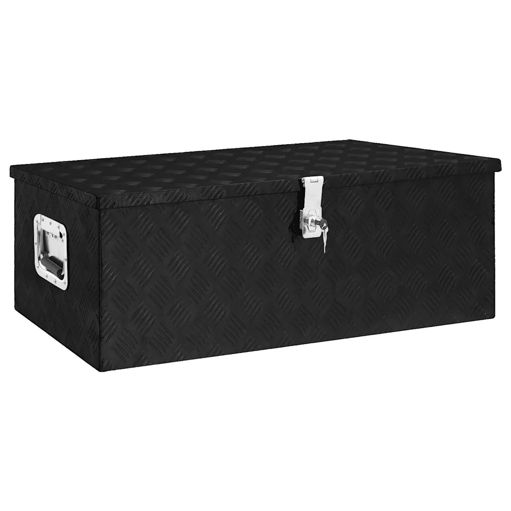 Contenitore Portaoggetti Nero 90x47x33,5 cm in Alluminio CFW5182106