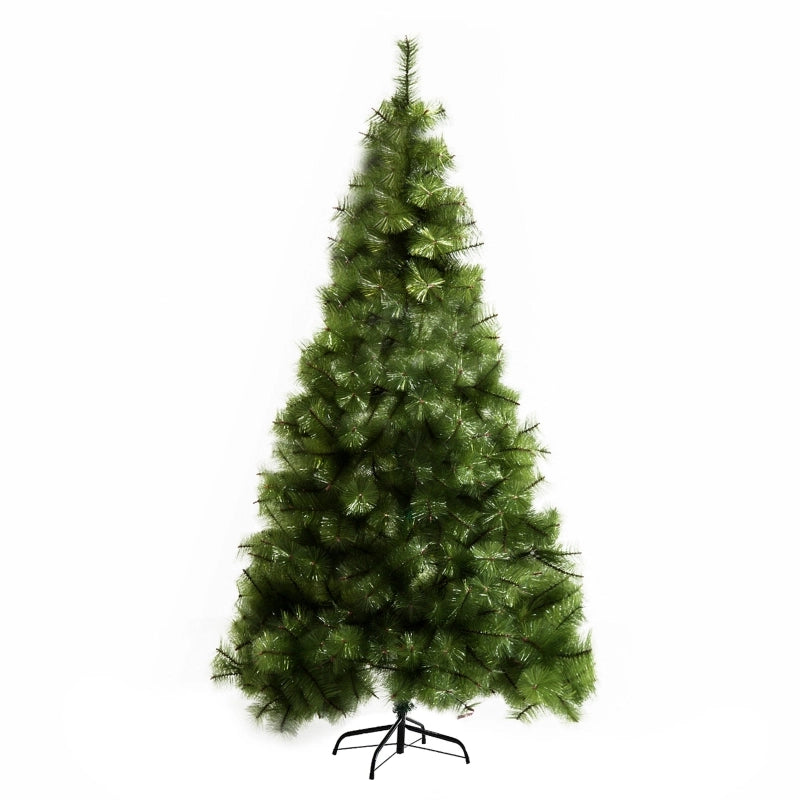 Albero di Natale artificiale da 210 cm, abete artificiale con 505 punte, decorazione per albero di Natale con supporto in metallo per uso interno.