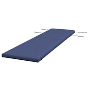 Cuscino per Sdraio e Lettino Prendisole  con Lacci di Fissaggio  in Tessuto Blu Scuro