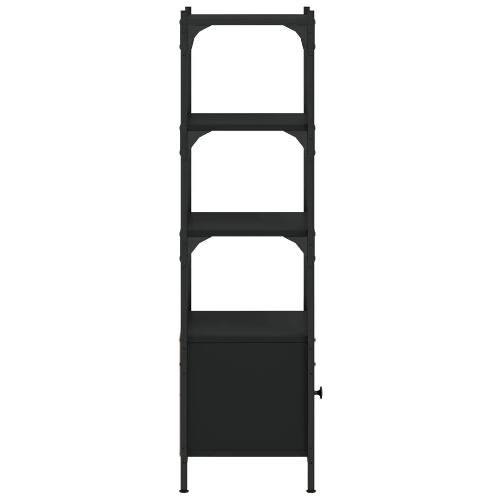 Libreria a 3 Ripiani Nera 41x30x109,5 cm in Legno Multistrato 838998