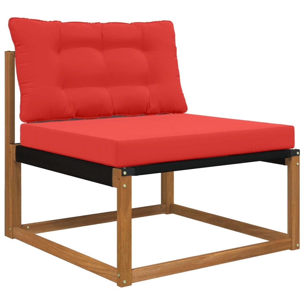 Cuscino per divano da esterno 2 pcs Rosso Poliestere