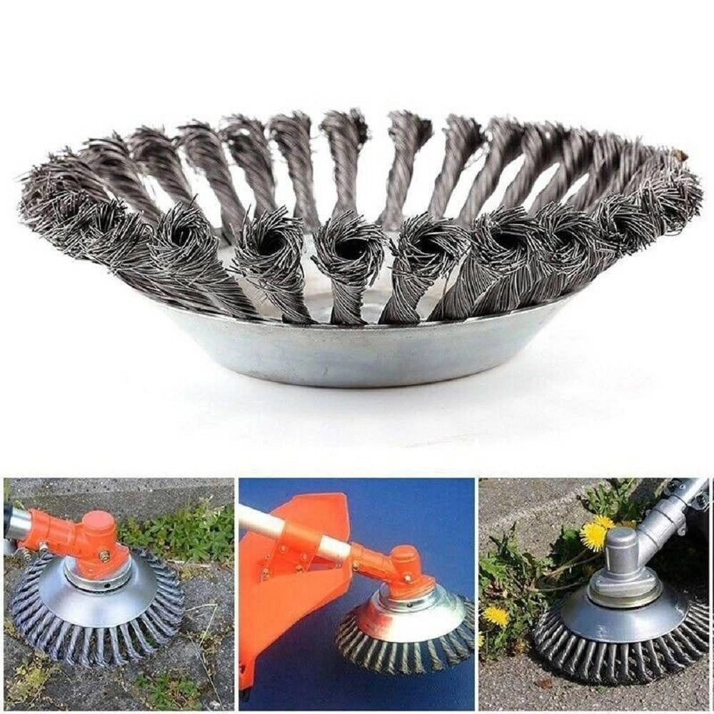 Trade Shop - Testina Per Decespugliatore Universale Spazzola Per Pulizia Pavimenti 150mm 6" -