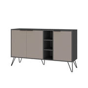 Credenza in legno "Clara" - 142 x 36 x 83 cm - Marrone moka chiaro