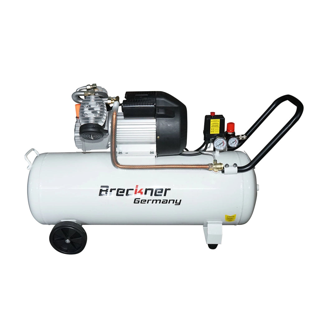 Compressore d'aria da 100 litri, motore a V a 2 cilindri 2,2 kW/3 CV, pressione massima 8 bar, volume d'aria aspirata 425 l/min Breckner Germany