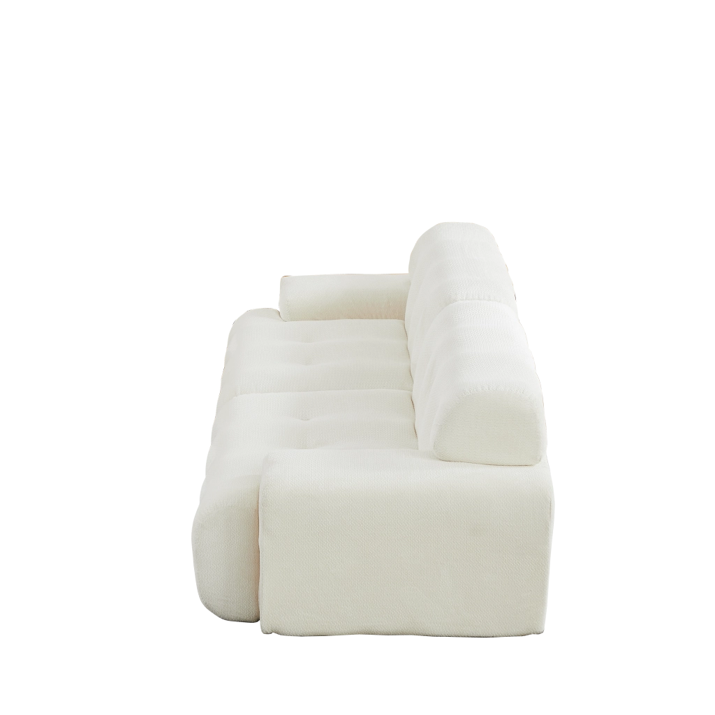 Divano 2 posti Cloud, design moderno con braccioli larghi e bottoni decorativi ¨C MINIMAL ¨C beige